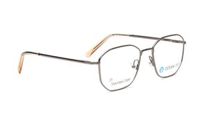 Image 2 of Grey Geometric Eyeglasses for Men from Titan Available at Titan Eye+