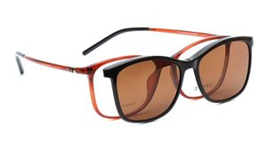 Image 2 of Brown Square Eyeglasses for Men and Women from Titan Available at Titan Eye+