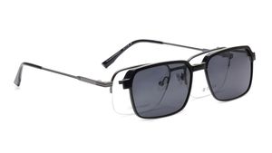 Image 2 of Grey Square Eyeglasses for Men and Women from Titan Available at Titan Eye+