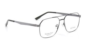 Image 2 of Gun Metal Navigator Eyeglasses for Men from Titan Available at Titan Eye+