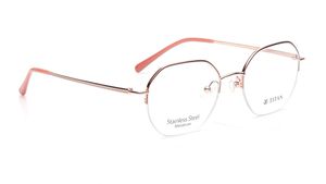 Image 2 of Rose Gold Geometric Eyeglasses for Men and Women from Titan Available at Titan Eye+