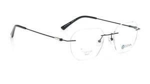 Image 2 of Black Geometric Eyeglasses for Men and Women from Titan Available at Titan Eye+