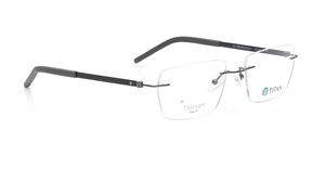 Image 2 of Black Rectangle Eyeglasses for Men from Titan Available at Titan Eye+