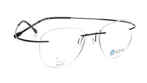 Image 2 of Black Oval Eyeglasses for Women from Titan Available at Titan Eye+