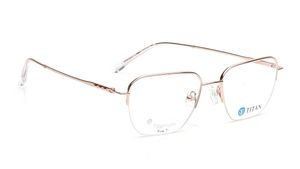 Image 2 of Rose Gold Square Eyeglasses for Women from Titan Available at Titan Eye+