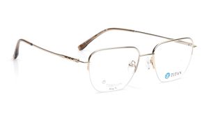 Image 2 of Gold Square Eyeglasses for Women from Titan Available at Titan Eye+