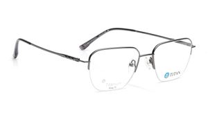 Image 2 of Gun Metal Square Eyeglasses for Women from Titan Available at Titan Eye+