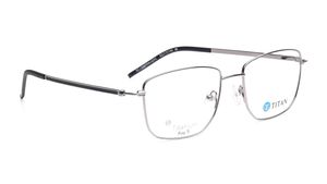 Image 2 of Gun Metal Square Eyeglasses for Women from Titan Available at Titan Eye+