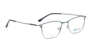Image 2 of Gun Metal Rectangle Eyeglasses for Women from Titan Available at Titan Eye+