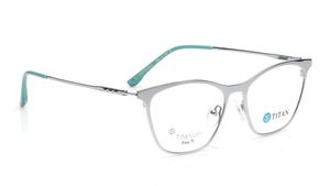 Image 2 of Silver CatEye Eyeglasses for Women from Titan Available at Titan Eye+