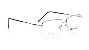 Image 2 of Silver Square Eyeglasses for Men from Ace by Titan Available at Titan Eye+