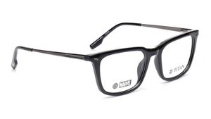 Image 2 of Black Rectangle Eyeglasses for Men from Titan Available at Titan Eye+