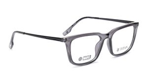 Image 2 of Grey Rectangle Eyeglasses for Men from Titan Available at Titan Eye+