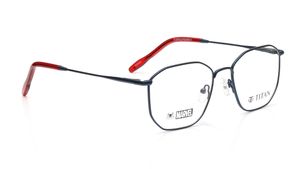 Image 2 of Blue Square Eyeglasses for Men and Women from Titan Available at Titan Eye+