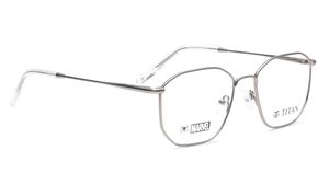 Image 2 of Grey Square Eyeglasses for Men and Women from Titan Available at Titan Eye+