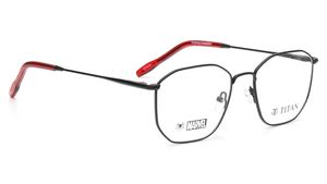 Image 2 of Black Square Eyeglasses for Men and Women from Titan Available at Titan Eye+