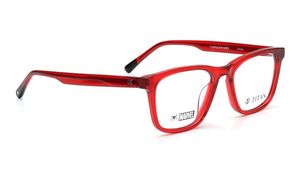 Image 2 of Red Square Eyeglasses for Men and Women from Titan Available at Titan Eye+