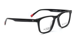 Image 2 of Black Square Eyeglasses for Men and Women from Titan Available at Titan Eye+