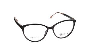 Image 2 of Black CatEye Women Eyeglasses (TF1118WFC1V|54) from Titan Available at Titan Eye+
