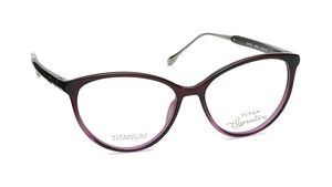 Image 2 of Purple CatEye Women Eyeglasses (TF1118WFC3V|50) from Titan Available at Titan Eye+