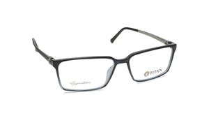 Image 2 of Black Rectangle Rimmed Eyeglasses (TF1154MFC3V|53) from Titan Available at Titan Eye+