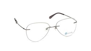 Image 2 of Grey Aviator Rimless Eyeglasses for Men from Fastrack Available at Titan Eye+