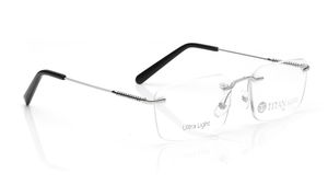 Image 2 of Gold Rectangle Eyeglasses for Men and Women from Aristo Available at Titan Eye+