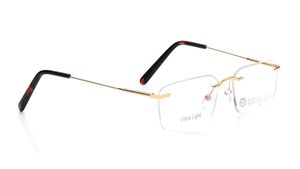 Image 2 of Gold Rectangle Eyeglasses for Men and Women from Aristo Available at Titan Eye+