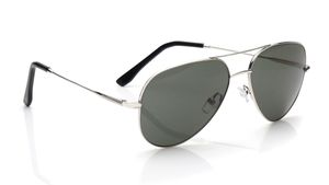 Image 2 of White Gold Aviator Sunglasses for Men and Women from Aristo Available at Titan Eye+