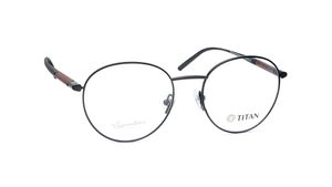 Image 2 of Black Square Eyeglasses for Men from Titan Available at Titan Eye+