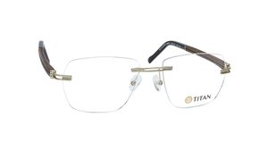 Image 2 of Gold Navigator Men Eyeglasses ( TS1032MRC1MBRV|54) from Titan Available at Titan Eye+