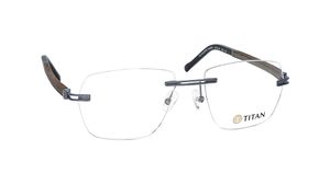 Image 2 of Grey Navigator Men Eyeglasses ( TS1032MRC3MBRV|54) from Titan Available at Titan Eye+