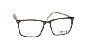 Image 2 of Brown Square Eyeglasses for Men from Titan Available at Titan Eye+