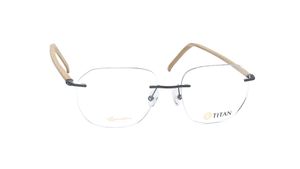 Image 2 of Black Rectangle Men Eyeglasses ( TS1034MRC3MBRV|54) from Titan Available at Titan Eye+
