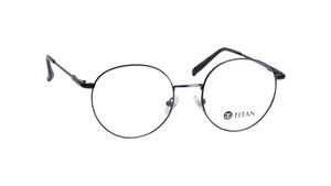 Image 2 of Black Round Rimmed Eyeglasses for Men And Women from Titan Available at Titan Eye+