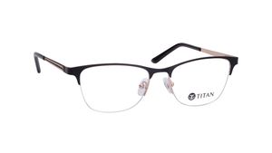 Image 2 of Black Square Eyeglasses for Men from Titan Available at Titan Eye+