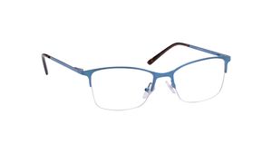Image 2 of Blue Square Semi-rimmed Eyeglasses for Men from Titan Available at Titan Eye+