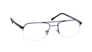 Image 2 of Blue Aviator Semi-rimmed Eyeglasses for Men from Titan Available at Titan Eye+