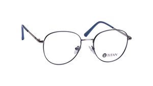 Image 2 of Grey Round Rimmed Eyeglasses for Women from Titan Available at Titan Eye+
