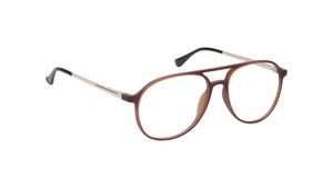 Image 2 of Brown Oval Rimmed Eyeglasses for Men and Women from Titan Available at Titan Eye+