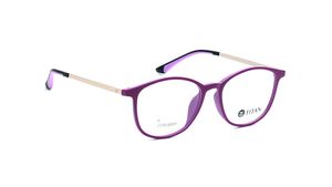 Image 2 of Purple round Rimmed Eyeglasses for Men And Women from Titan Available at Titan Eye+
