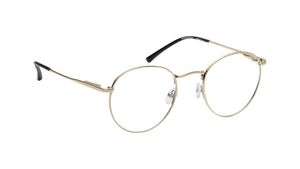 Image 2 of Gold Round Eyeglasses for Men from Titan Available at Titan Eye+