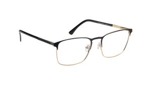 Image 2 of Gold Square Rimmed Eyeglasses for Men from Titan Available at Titan Eye+