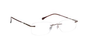 Image 2 of Brown Square Eyeglasses for Women from Titan Available at Titan Eye+