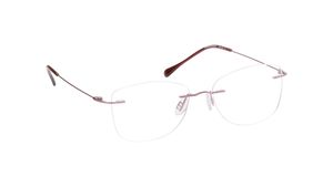 Image 2 of Pink CatEye Rimless Eyeglasses for Women from Titan Available at Titan Eye+