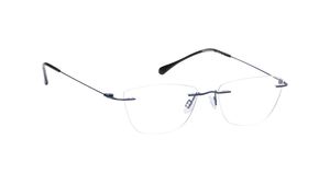 Image 2 of Blue CatEye Rimless Eyeglasses for Women from Titan Available at Titan Eye+
