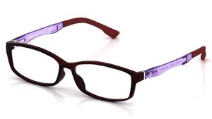 Image 2 of Maroon Rectangle Eyeglasses for Kids from Dash Available at Titan Eye+