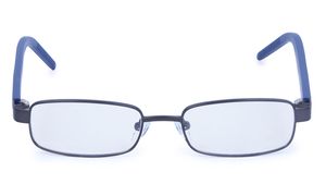 Image 2 of Gun Metal Rectangle Eyeglasses for Men from Titan Available at Titan Eye+