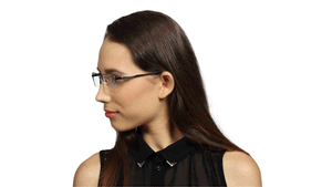 Image 2 of Gun Metal Rectangle Semi-Rimmed Eyeglasses  (E1427A1A1|52) from Titan Available at Titan Eye+
