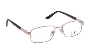 Image 2 of Gold Rectangle Rimmed Eyeglasses (EW1011MFM1|51) from Titan Available at Titan Eye+